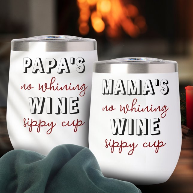 Gracioso regalo para la cita de la Copa Mami de vi (MAMA's no whining WINE sippy cup)