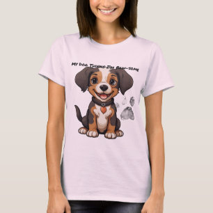 Gracioso regalo para mamá de camiseta de perro par