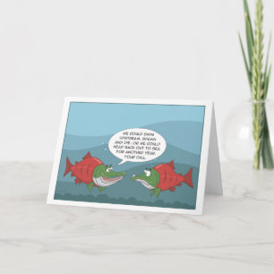 Gracioso Salmon: Cumpleaños, Aniversario, tarjeta