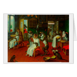 Gracioso salón de peluquería Gats Ape Monkeys