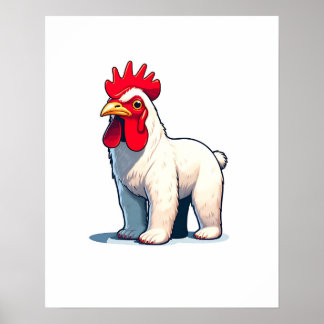Gracioso Salve El Arte De La Pared Del Oso Pollo