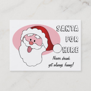 Gracioso Santa para alquilar tarjetas de visita