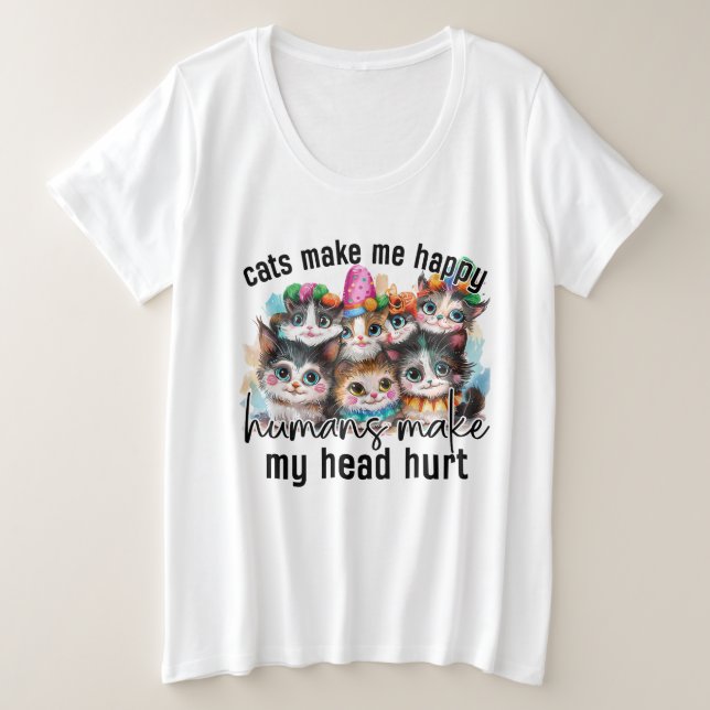 Gracioso sarcasmo felino feliz arte de palabras (Anverso del diseño)