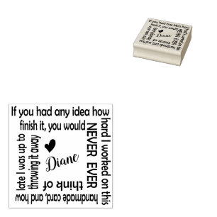 Gracioso sello de tarjetas hechas a mano (qué tan 