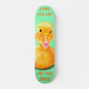 Gracioso Skateboard Feliz Pato Personalizado Mensa