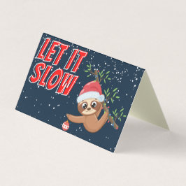 Gracioso Sloth que desacelere 25 tarjetas de Navid