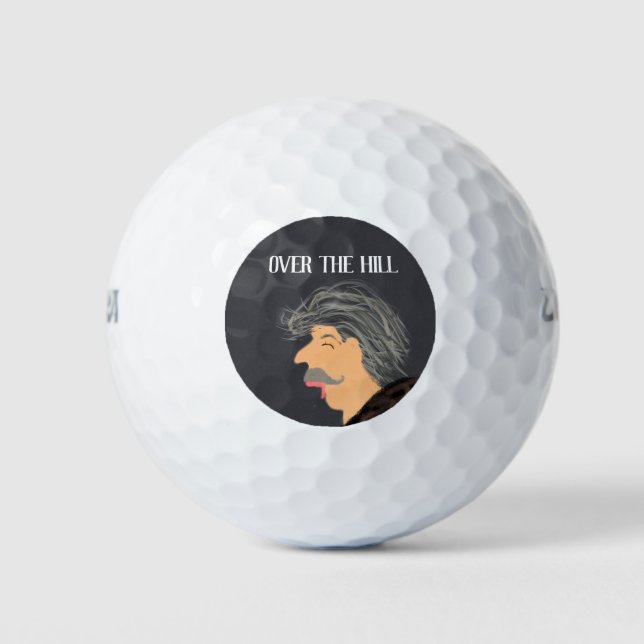 Gracioso Sobre Las Bolas De Golf De Hill Old Man (Anverso)