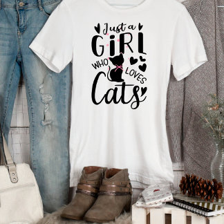 Gracioso Sólo Un Chica Que Ama La Camiseta De Gato