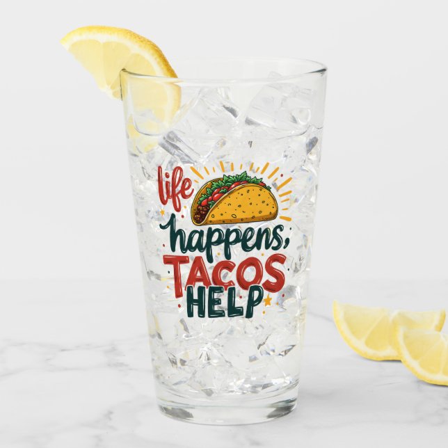 Gracioso Taco Lover Fiesta Foodie Humor Art Blanco (Anverso (hielo))