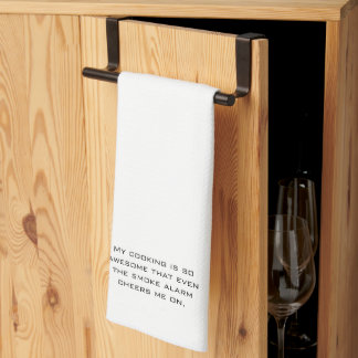 Gracioso: Toalla de cocina de té con "Alarma de Hu