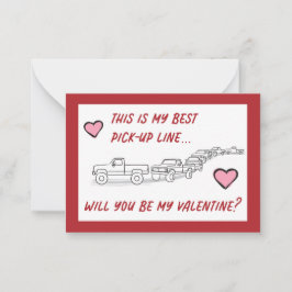 Gracioso Valentines pequeñas tarjetas planas Set T