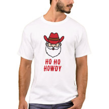 Gracioso vaquero santa vaquera camiseta gráfica