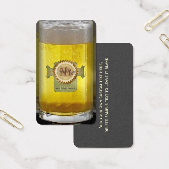 Gracioso vaso de cerveza personalizado (Oficina)