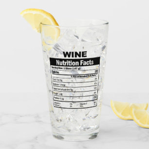 Gracioso Vino Nutrición Hechos Vidrio