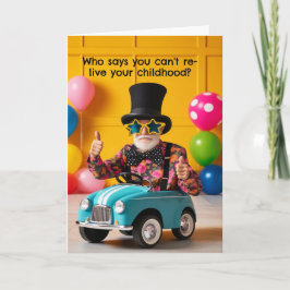 Gracioso zoom de la tarjeta de cumpleaños