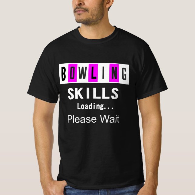 Graciosos Camisetas de boliche Bowling camiseta de (Anverso)