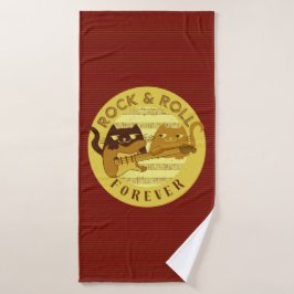 Graciosos gatos de rock y rock y guitarra eléctric