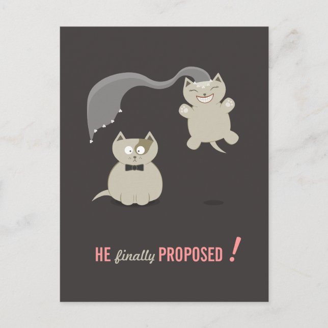 Graciosos gatos Personalizados Guardar postal de f (Anverso)