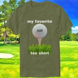 Graciosos golfistas con la camiseta favorita con l