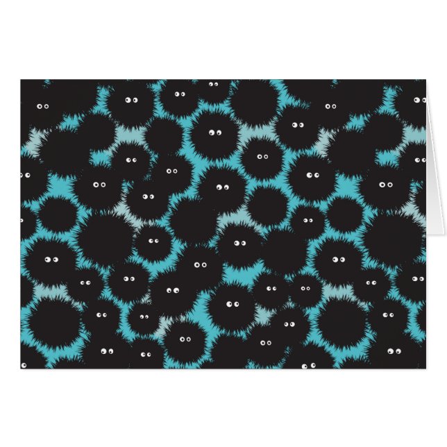 Graciosos monstruos esponjosos negros (Anverso (Horizontal))