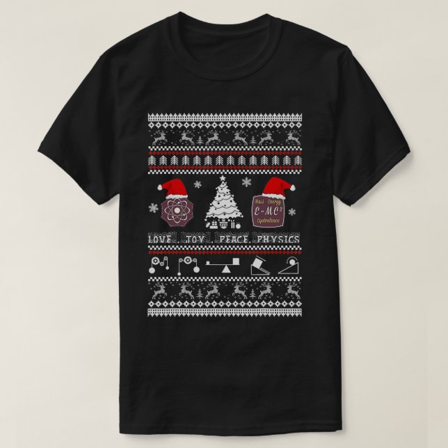 Graciosos Navidades de Física Sweater ShirtLove Jo (Diseño del anverso)