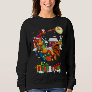 Graciosos Navidades de gallos Ugly Sweater Rooster