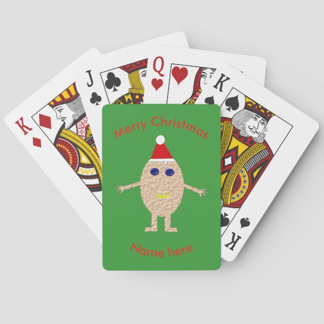 Graciosos Navidades Jugando Cartas (Reverso)