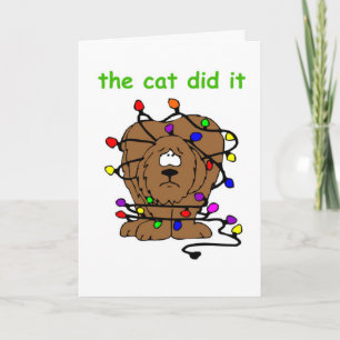 Graciosos Navidades Perro Mascotas Gatos Tarjetas 