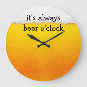 Graciosos Relojes De Pared Temática De Cerveza
