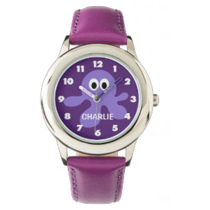 Graciosos relojes monogramo Octopus personalizado