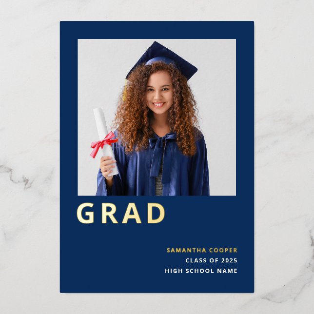 Grad Anuncio Real de Hoja de Oro Azul (Anverso)