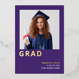 Grad Anuncio Real de Purpura con Hoja de Oro