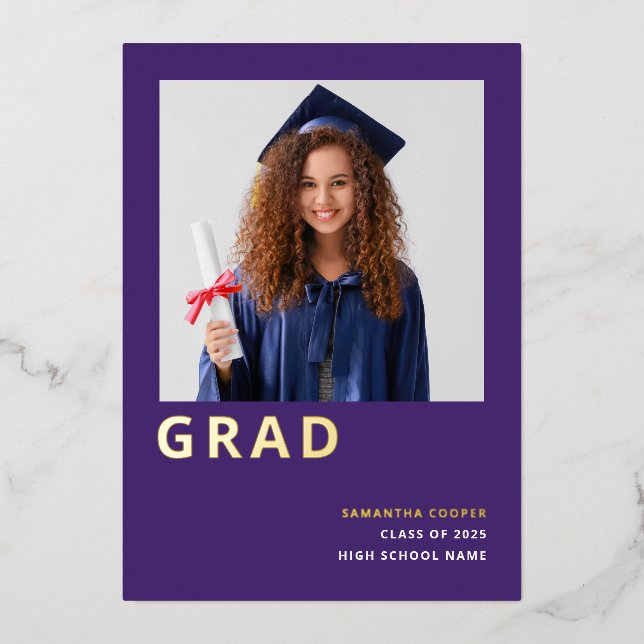 Grad Anuncio Real de Purpura con Hoja de Oro (Anverso)