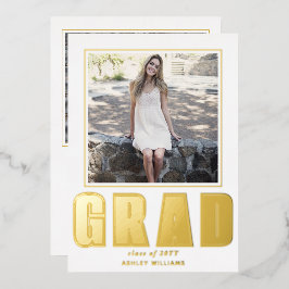 GRAD Clase de invitación blanca de la graduación 2