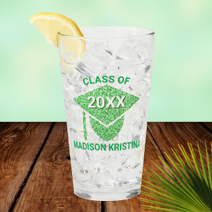 Grad Glam Green Cap Elegant Felicitaciones