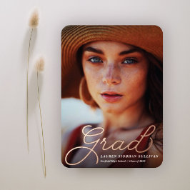 Grad in Relieve metalizado Invitación