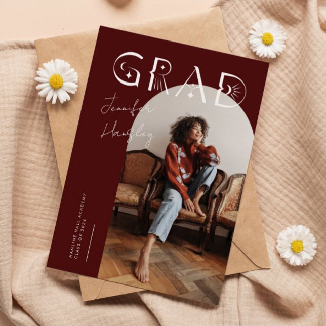 GRAD Invitación de Graduación Mística de Arco de M (Subido por el creador)