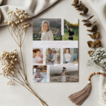 Grad then & Now Photo & Highlights Invitación