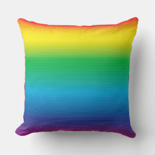 Gradación de color con Cojín decorativo de líneas