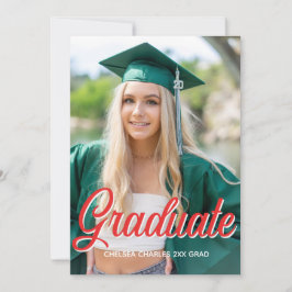 gradiación de guión de foto roja Invitación