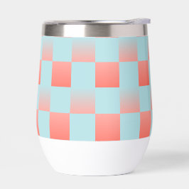 Gradiente a cuadros con estilo polvo azul coral ro