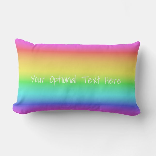 Gradiente arcoiris personalizado almohadas de lanz (Anverso)