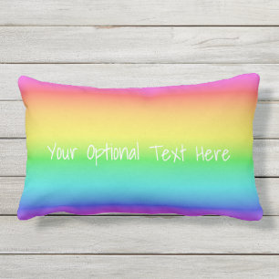 Gradiente arcoiris personalizado almohadas de lanz