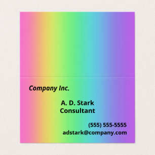 Gradiente arcoiris Tarjetas de visita plegadas