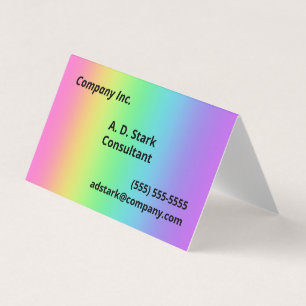 Gradiente arcoiris Tarjetas de visita plegadas