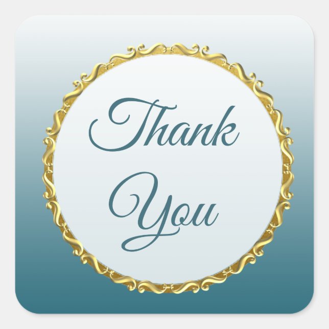 Gradiente azul pizarra y Pegatinas de agradecimien (Anverso)