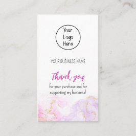 Gradiente brillante rosa tasa de tarjeta de visita