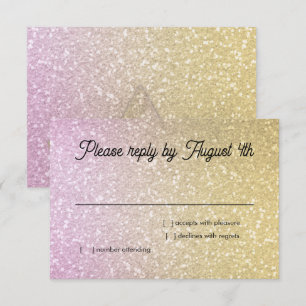 Gradiente Brillante RSVP Dorado y Rosa