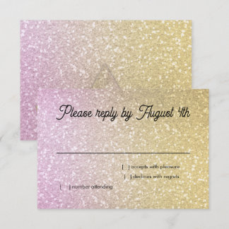 Gradiente Brillante RSVP Dorado y Rosa