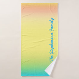 Gradiente color azul a amarillo de Guay con texto 